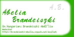 abelia brandeiszki business card